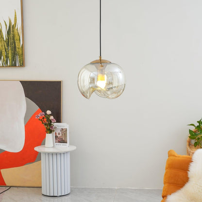 Moderne Pendelleuchte aus Glas – Rauchglas Designlampe mit Vintage-Look für Esszimmer & Wohnzimmer