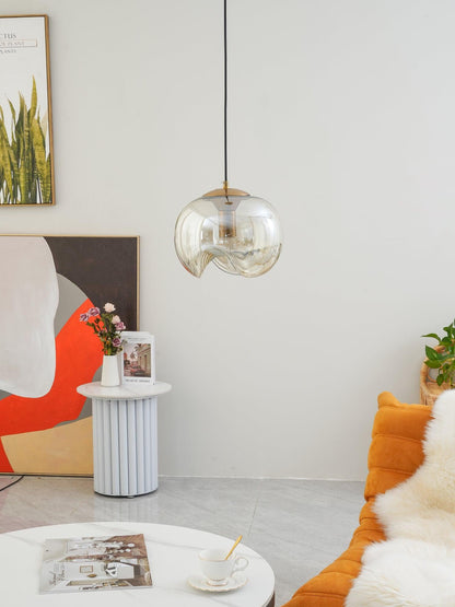 Moderne Pendelleuchte aus Glas – Rauchglas Designlampe mit Vintage-Look für Esszimmer & Wohnzimmer