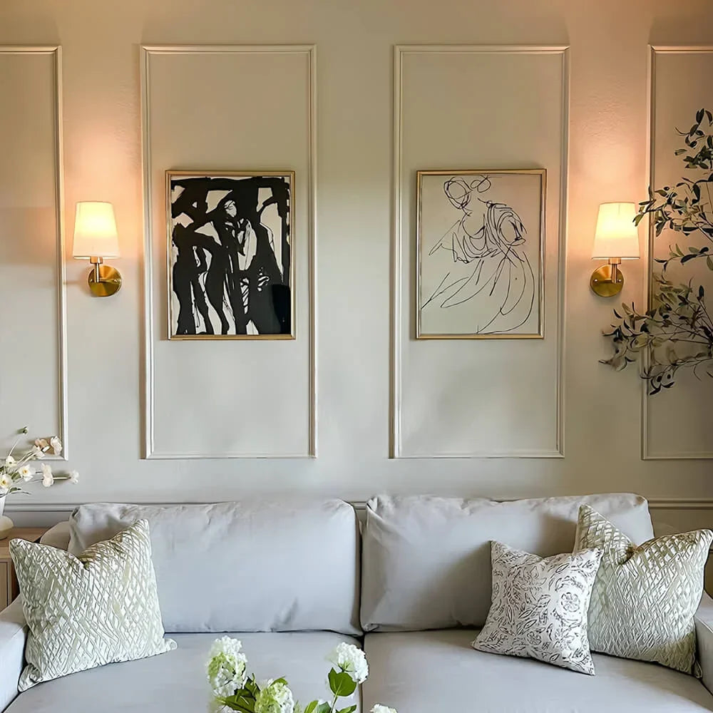 Dimmbare kabellose Wandleuchte aus Stoff  (2 Packungen)