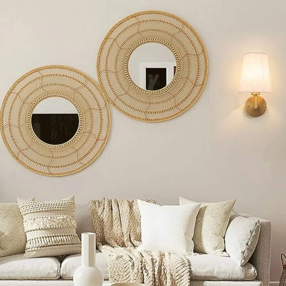 Dimmbare kabellose Wandleuchte aus Stoff  (2 Packungen)