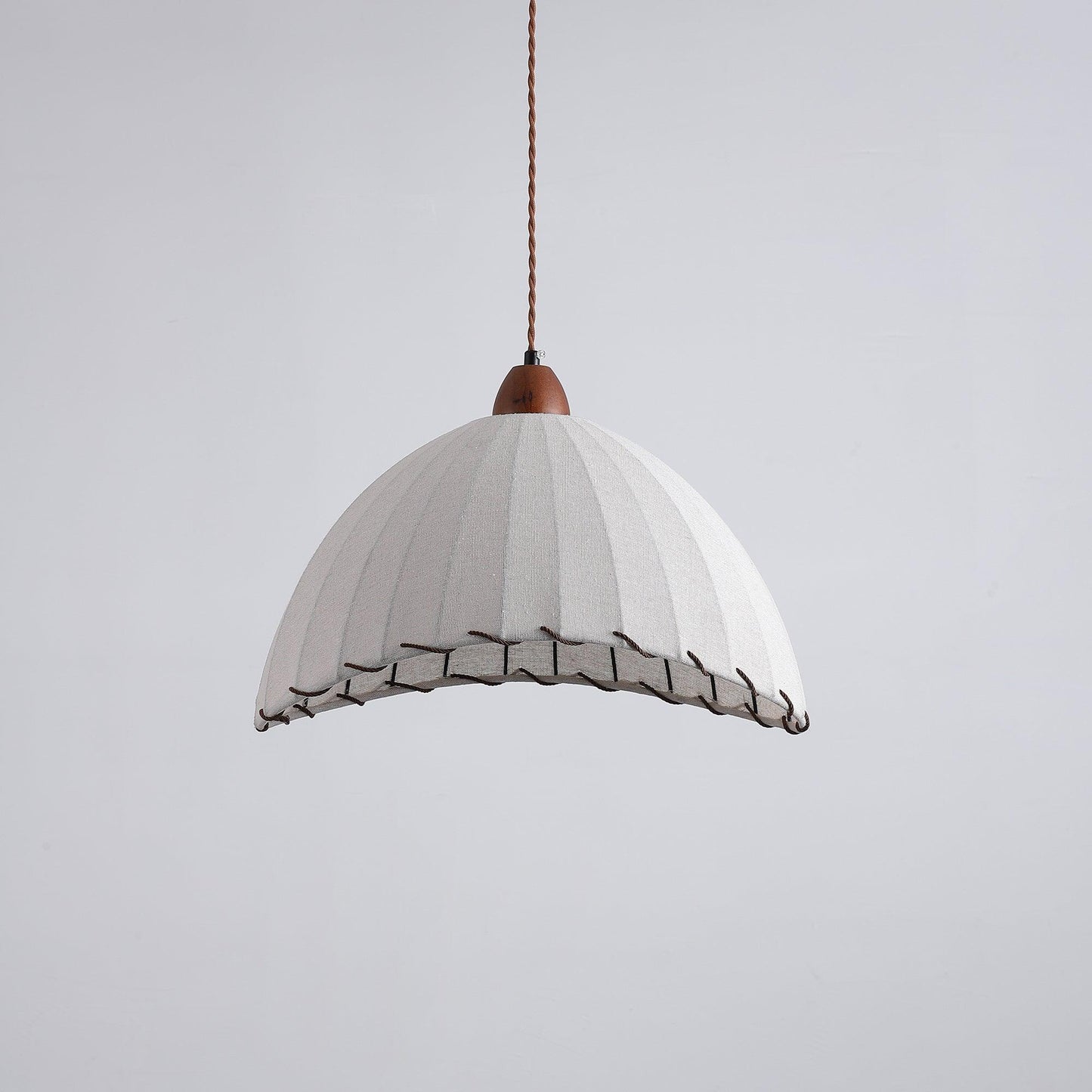 Vintage Pendelleuchte mit Stoffschirm – Retro Hängelampe im Schirmdesign für Esszimmer & Wohnzimmer