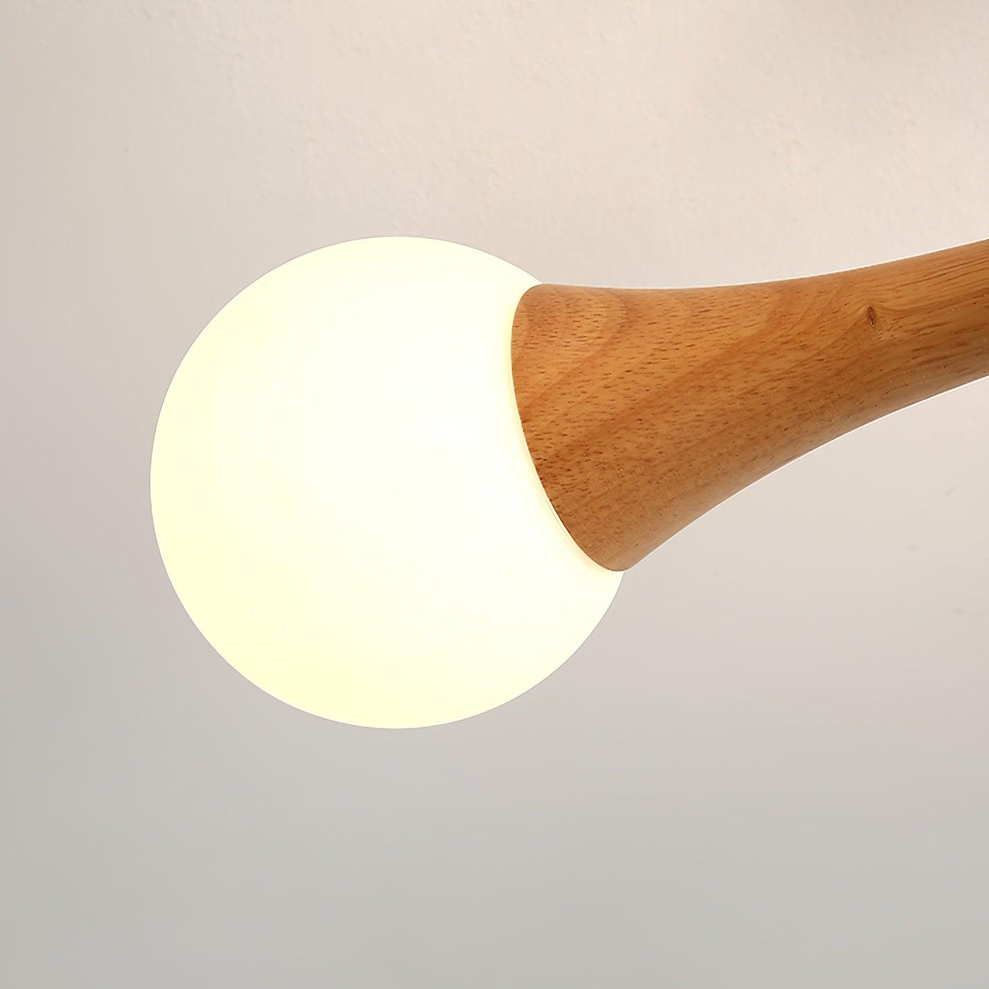 Luna Elegante Deckenlampe aus Holz – Stilvolle LED Hängelampe für Wohnzimmer und Schlafzimmer