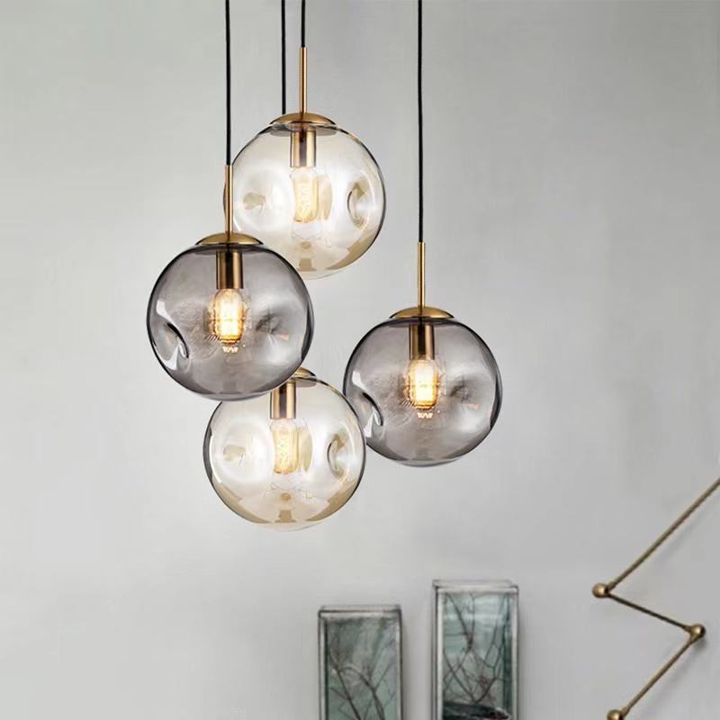 Moderne Glas Pendelleuchte im Blasendesign – Elegante Hängeleuchte mit Vintage Touch für Wohnzimmer, Esszimmer & Küche