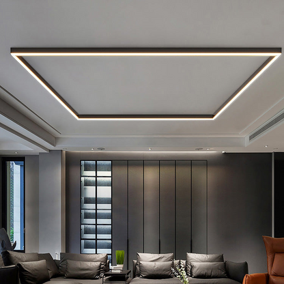 Moderne LED Deckenleuchte im minimalistischen Design – Schlanke Lichtleiste für Wohnzimmer, Büro & Flur