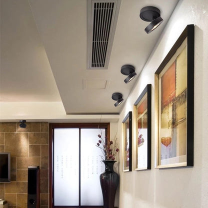 Moderne runde LED-Deckenleuchte Schwarz Weiß Küche Wohnzimmer