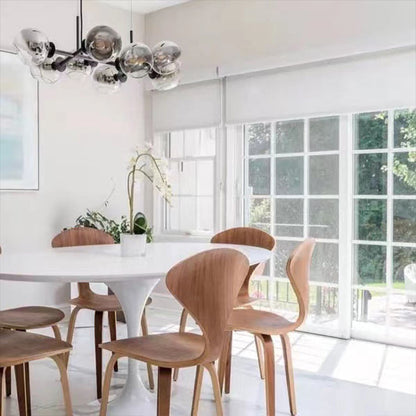 Moderne Glas-Pendelleuchte mit 8 Rauchglas-Kugeln – Elegante Design-Hängelampe für Esszimmer & Küche