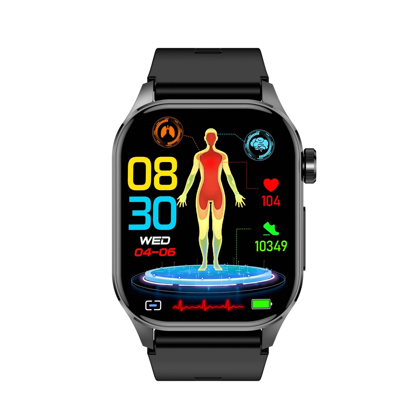 Fortschrittliche Gesundheits- & Fitness-Smartwatch mit AMOLED-Display – Herzüberwachung, Sportanalyse & Bluetooth-Anrufe