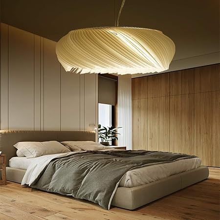 Design-Pendelleuchte mit skulpturalem Twist-Look – Moderne Hängelampe für Wohnzimmer, Lounge & kreative Räume