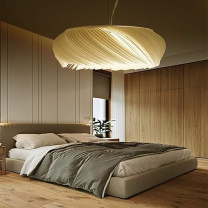 Design-Pendelleuchte mit skulpturalem Twist-Look – Moderne Hängelampe für Wohnzimmer, Lounge & kreative Räume