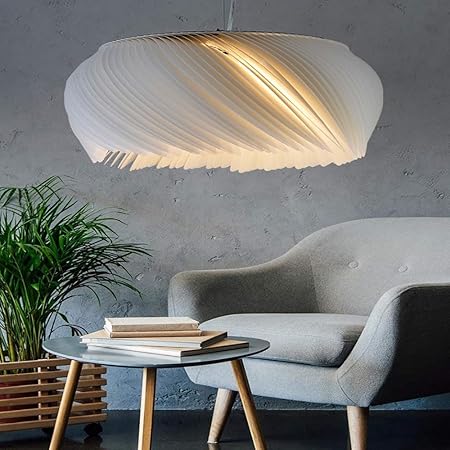 Design-Pendelleuchte mit skulpturalem Twist-Look – Moderne Hängelampe für Wohnzimmer, Lounge & kreative Räume