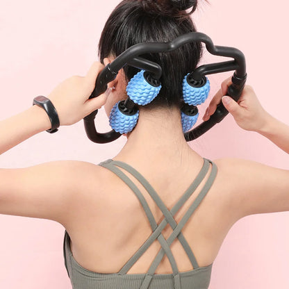 Massagering mit 4 3D-Rollen – Manuelles Massagegerät zur Cellulite-Reduktion & Hautstraffung