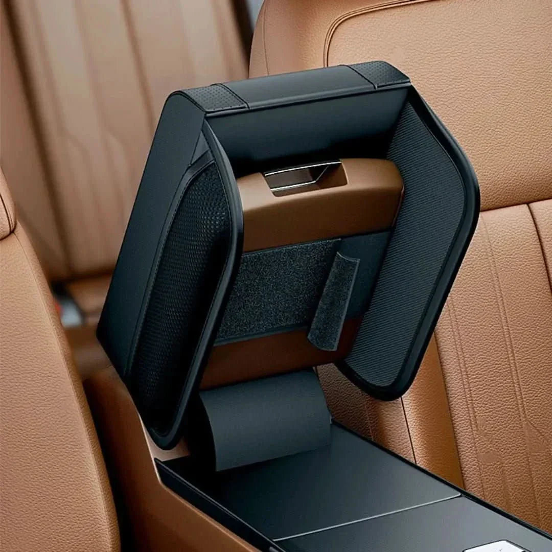Armlehnen‑Auflage mit Memory‑Schaum & integriertem Stauraum – universell für Auto & Büro