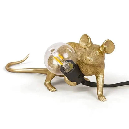 Table lamp with mouse in Art Deco style