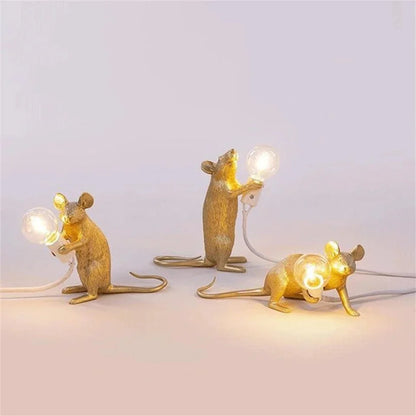 Table lamp with mouse in Art Deco style