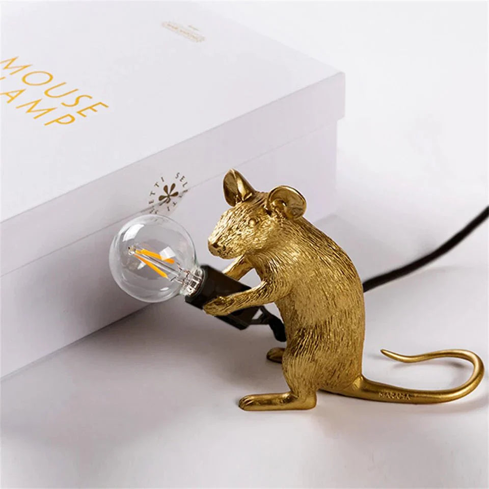 Table lamp with mouse in Art Deco style
