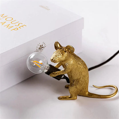 Table lamp with mouse in Art Deco style