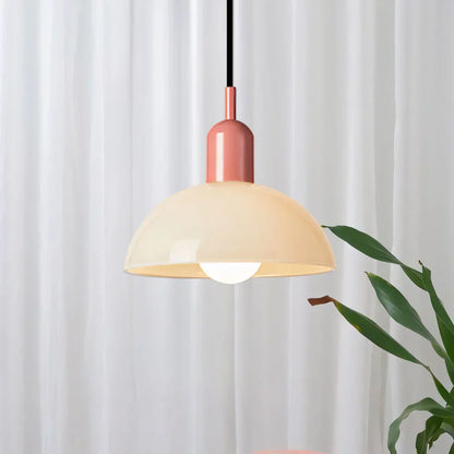 Retro Pendelleuchte im Pop-Art Stil – Bunte Deckenlampe in Orange & Grün für Küche, Esszimmer & Wohnzimmer