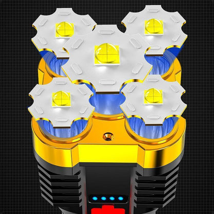 UltraPower LED Taschenlampe – 100.000 Lumen, USB-aufladbar, IP65 wasserdicht mit Seitenlicht