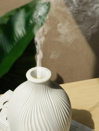 Ultraschall Aroma-Diffuser & Luftbefeuchter – Boho-Vasen-Design, USB-betrieben, 80 ml Kapazität