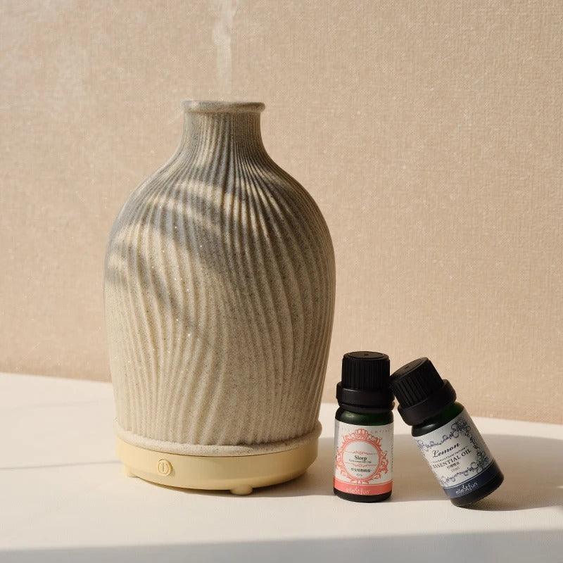 Ultraschall Aroma-Diffuser & Luftbefeuchter – Boho-Vasen-Design, USB-betrieben, 80 ml Kapazität