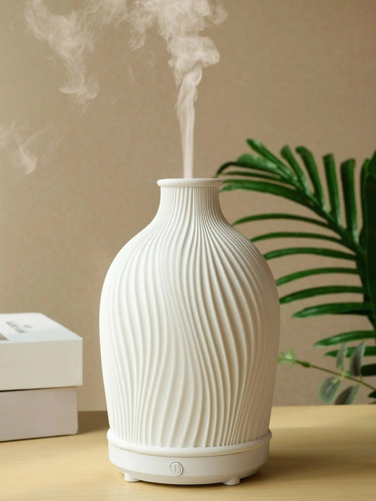 Ultraschall Aroma-Diffuser & Luftbefeuchter – Boho-Vasen-Design, USB-betrieben, 80 ml Kapazität