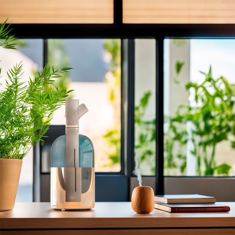 Zweigförmiger Luftbefeuchter mit Luftreinigung & tragbarem USB-Design