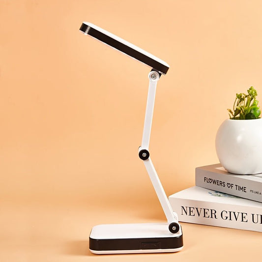FlexiGlow – Faltbare LED-Tischlampe mit faltbarem Schwenkarm, Akku und USB-Dualversorgung