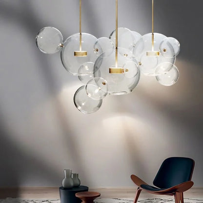 Moderne Pendelleuchte im Bubble-Design – Skulpturale Hängelampe aus Glas für Esszimmer, Wohnzimmer & kreative Räume
