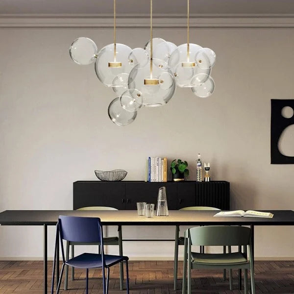 Moderne Pendelleuchte im Bubble-Design – Skulpturale Hängelampe aus Glas für Esszimmer, Wohnzimmer & kreative Räume