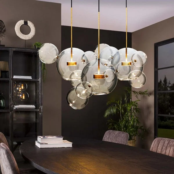 Moderne Pendelleuchte im Bubble-Design – Skulpturale Hängelampe aus Glas für Esszimmer, Wohnzimmer & kreative Räume