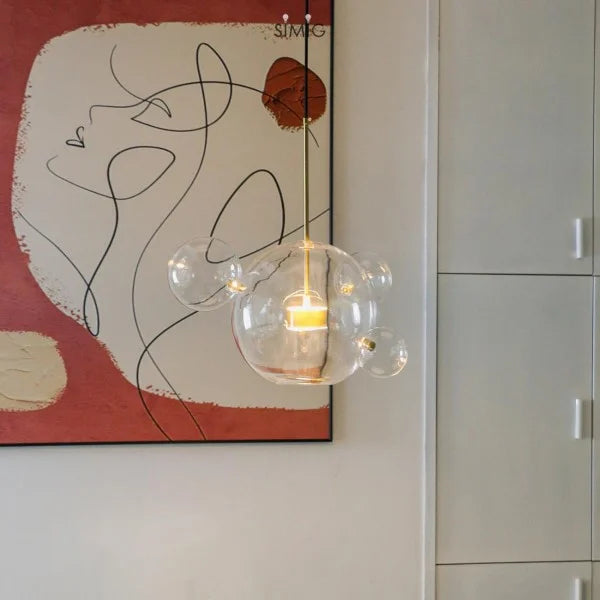 Moderne Pendelleuchte im Bubble-Design – Skulpturale Hängelampe aus Glas für Esszimmer, Wohnzimmer & kreative Räume