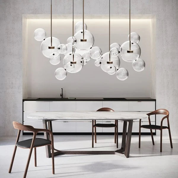 Moderne Pendelleuchte im Bubble-Design – Skulpturale Hängelampe aus Glas für Esszimmer, Wohnzimmer & kreative Räume