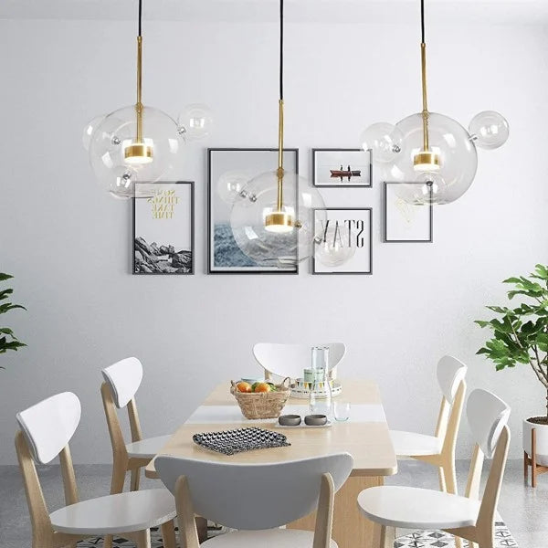 Moderne Pendelleuchte im Bubble-Design – Skulpturale Hängelampe aus Glas für Esszimmer, Wohnzimmer & kreative Räume