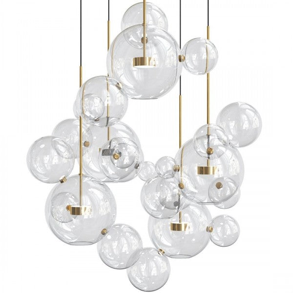 Moderne Pendelleuchte im Bubble-Design – Skulpturale Hängelampe aus Glas für Esszimmer, Wohnzimmer & kreative Räume