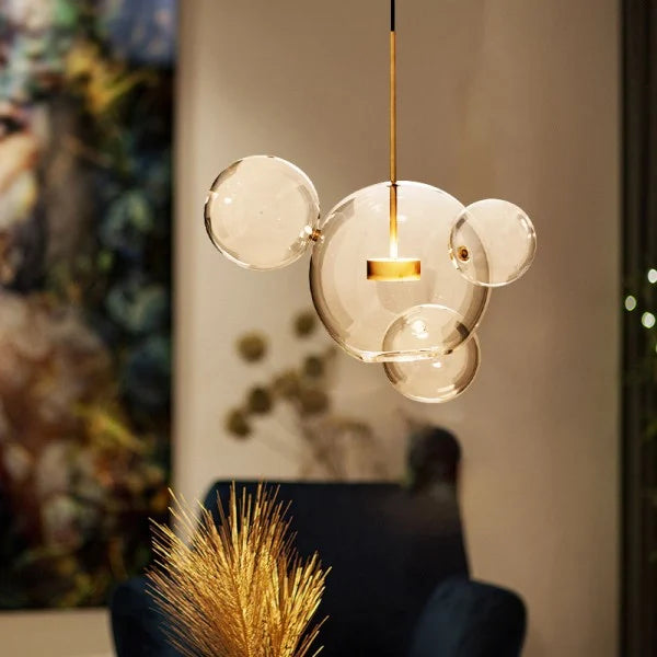 Moderne Pendelleuchte im Bubble-Design – Skulpturale Hängelampe aus Glas für Esszimmer, Wohnzimmer & kreative Räume