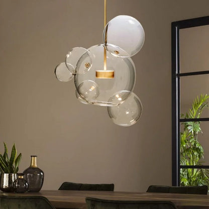 Moderne Pendelleuchte im Bubble-Design – Skulpturale Hängelampe aus Glas für Esszimmer, Wohnzimmer & kreative Räume