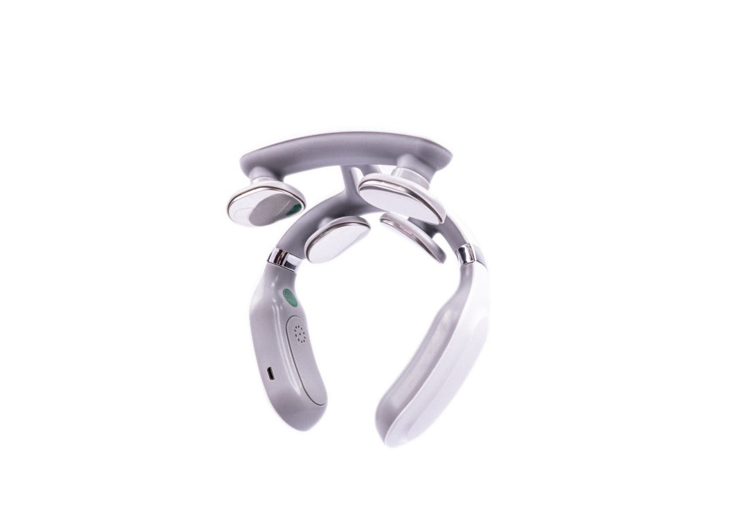 Zervikalmassager mit Wärme & Vibration – TENS-Technologie für Nacken-, Schulter- & Rückenentspannung