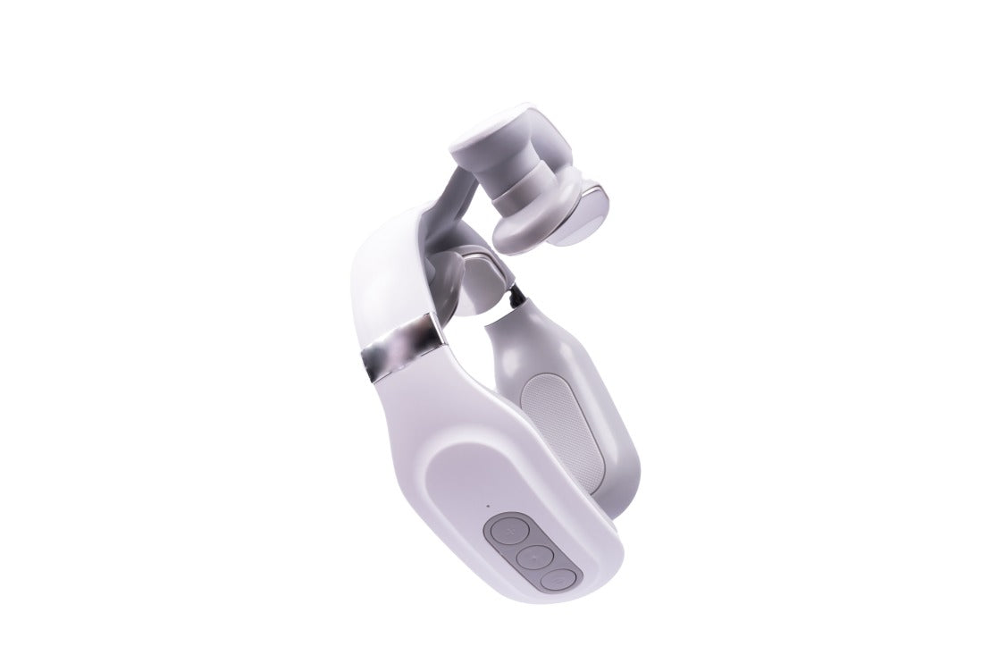 Zervikalmassager mit Wärme & Vibration – TENS-Technologie für Nacken-, Schulter- & Rückenentspannung