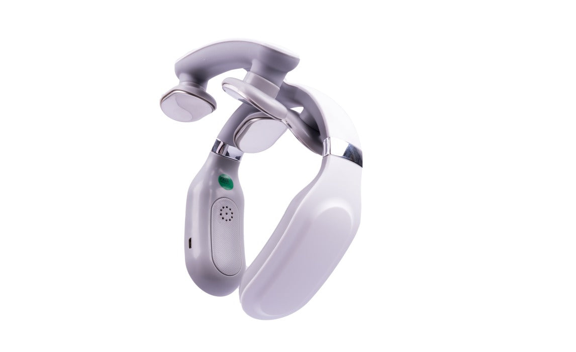 Zervikalmassager mit Wärme & Vibration – TENS-Technologie für Nacken-, Schulter- & Rückenentspannung