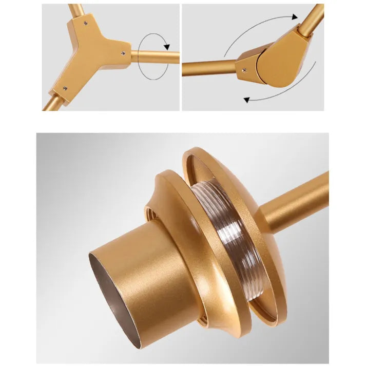 Moderne Molekül-Deckenleuchte mit 6 Armen – Designerlampe im Mid-Century Stil für Wohnzimmer, Essbereich & Loft