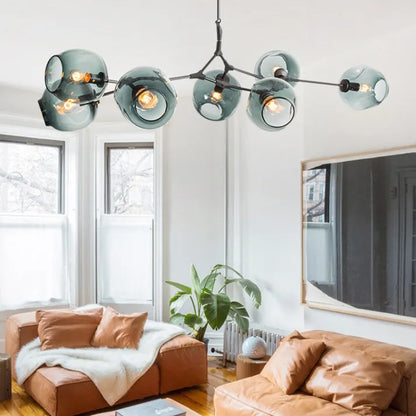 Moderne Molekül-Deckenleuchte mit 6 Armen – Designerlampe im Mid-Century Stil für Wohnzimmer, Essbereich & Loft