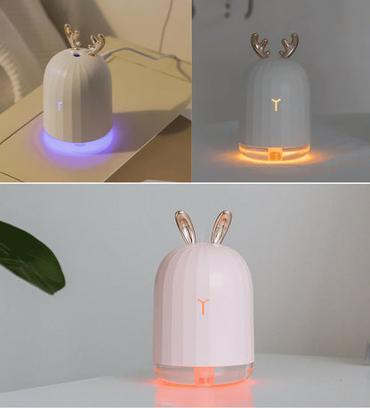 Kinder Luftbefeuchter mit LED-Nachtlicht – Ultraschall Aroma Humidifier mit USB-Anschluss & Tier-Design