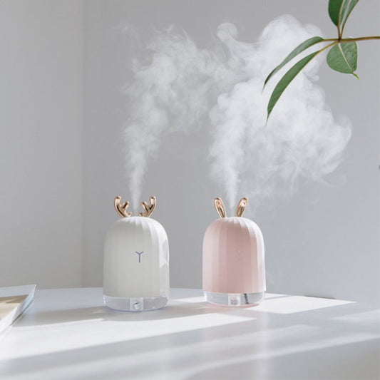 Kinder Luftbefeuchter mit LED-Nachtlicht – Ultraschall Aroma Humidifier mit USB-Anschluss & Tier-Design