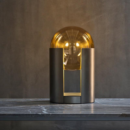 Moderne Stehlampe im futuristischen Design – Elegante LED-Säulenleuchte mit Glaskugel für Wohnzimmer & Büro