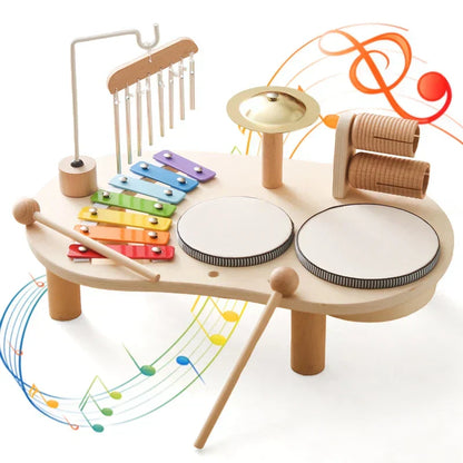 Kreative Holz-Musikstation für Kinder – Xylophon, Trommeln & Percussion-Set zur musikalischen Früherziehung