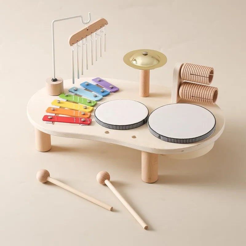 Kreative Holz-Musikstation für Kinder – Xylophon, Trommeln & Percussion-Set zur musikalischen Früherziehung