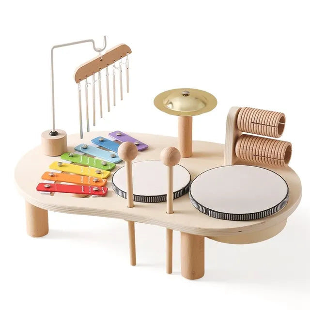 Kreative Holz-Musikstation für Kinder – Xylophon, Trommeln & Percussion-Set zur musikalischen Früherziehung