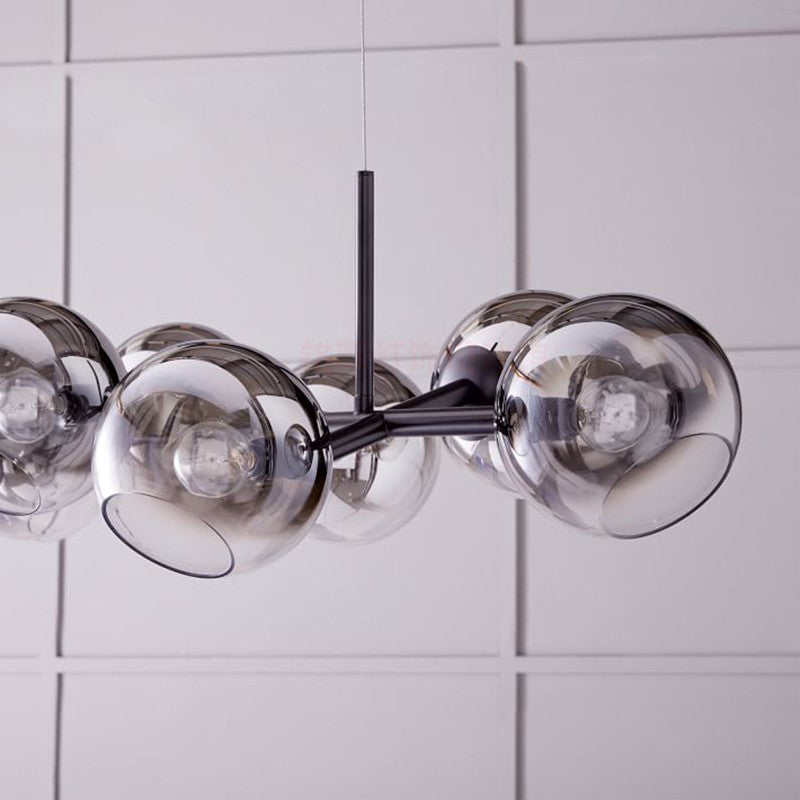 Moderne Pendelleuchte im Molekül-Design – Industrielle Glas-Deckenlampe für Esszimmer, Loft & Wohnzimmer