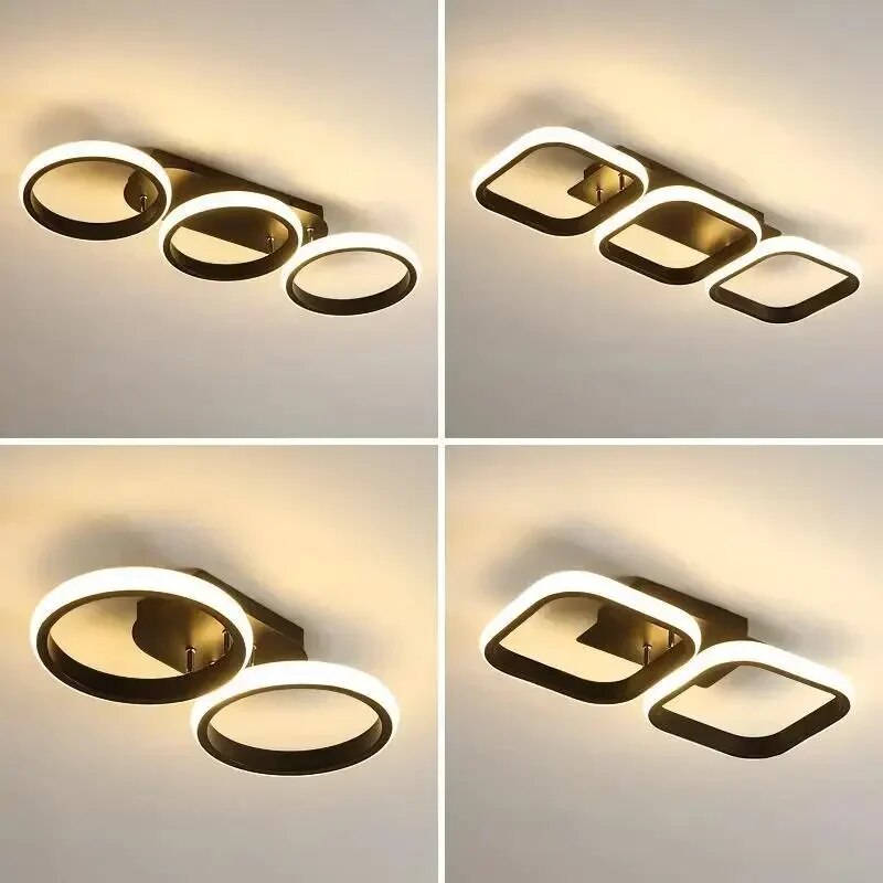 Moderner LED Ring-Kronleuchter – Minimalistische Deckenleuchte für Wohnzimmer und Essbereich
