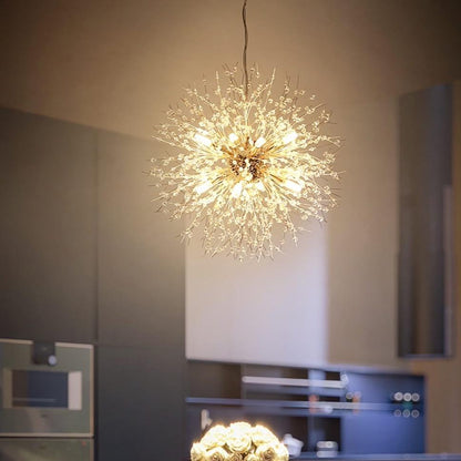 Luxuriöser Kronleuchter im Feuerwerk-Design für Wohnzimmer, Esszimmer oder Eingangsbereich – Moderne Deckenleuchte mit Kristall-Effekt